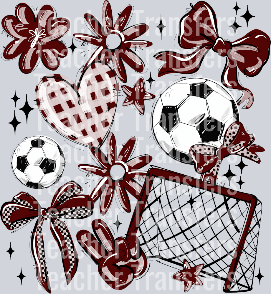 MAROON SOCCER PLAY BALL COLLAGE