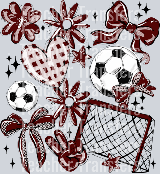 MAROON SOCCER PLAY BALL COLLAGE