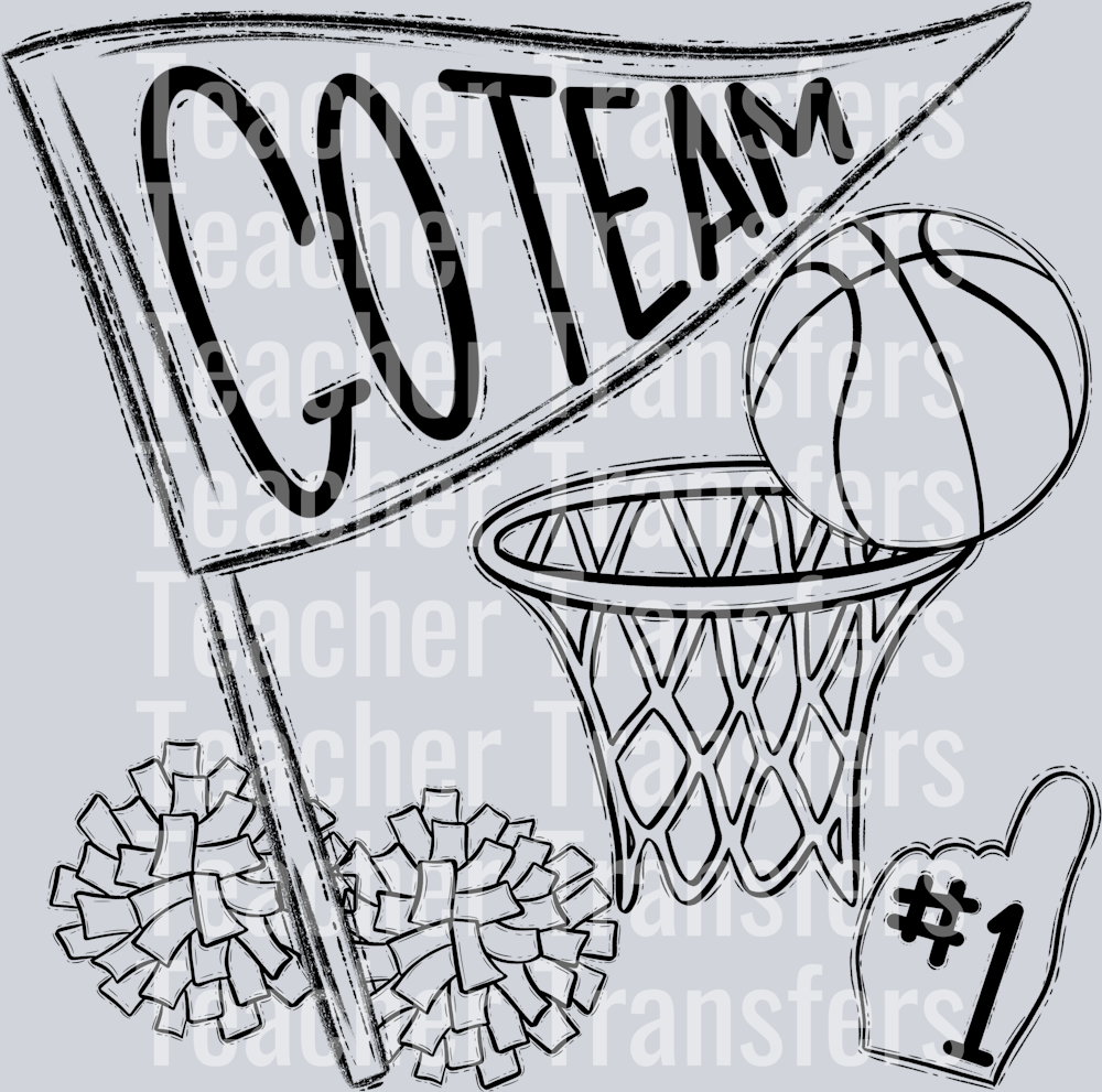 Basketball Go Team Solid Black