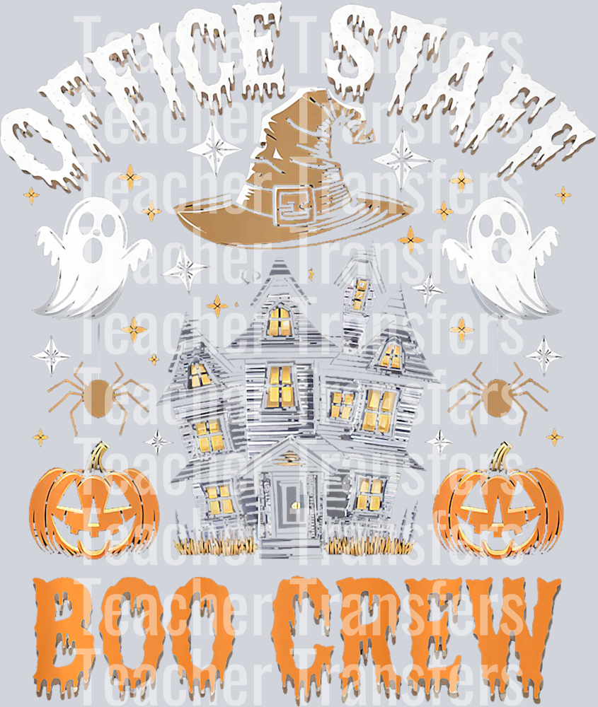 Office Staff Boo Crew Funny Halloween Matching Costume Premium T-Shirt