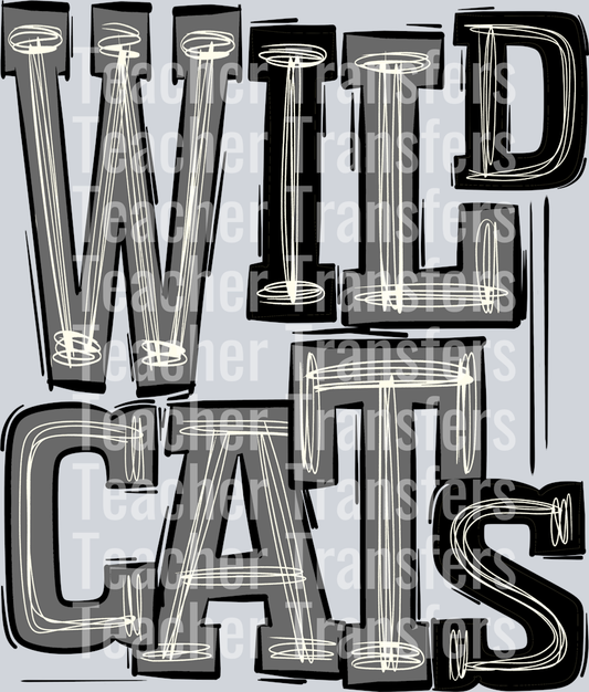 Wildcats Black Silver Gray