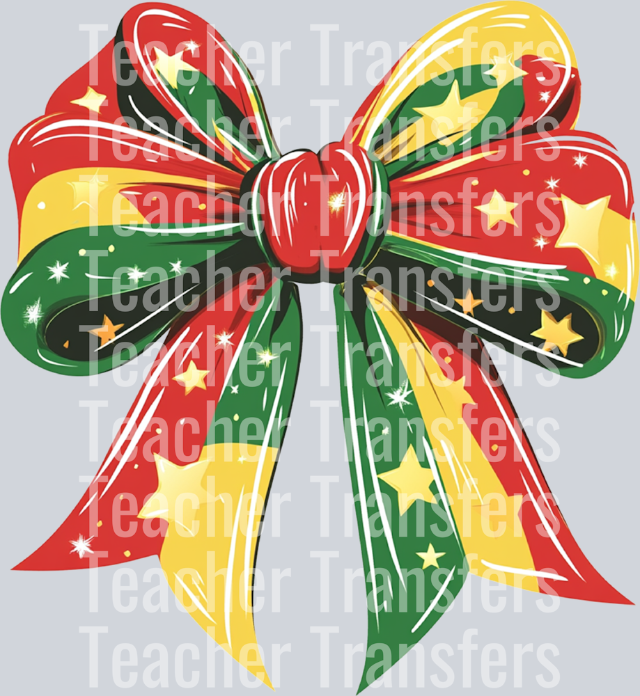 Juneteenth Bow Png, Black History Month