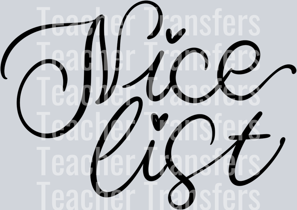 Nice List Lettering Only