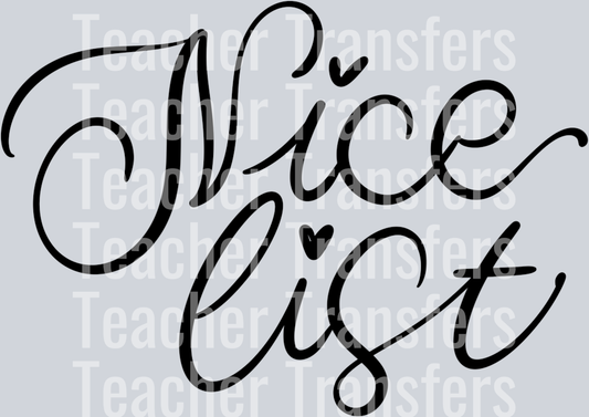 Nice List Lettering Only