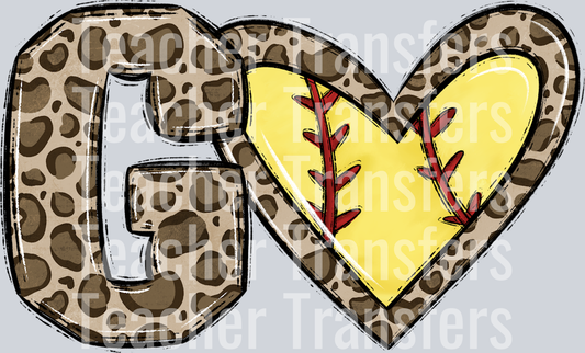 Go Hearts Softball No Flowers