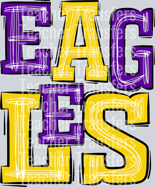 Eagles Purple and Yellow
