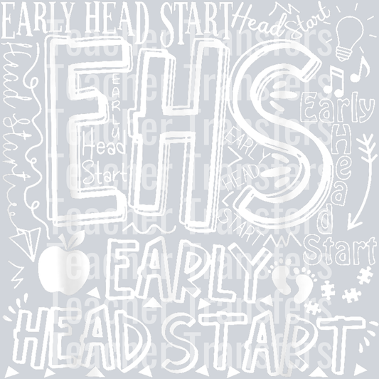 Early Headstart Typography Back To School Headstart Teacher T-Shirt