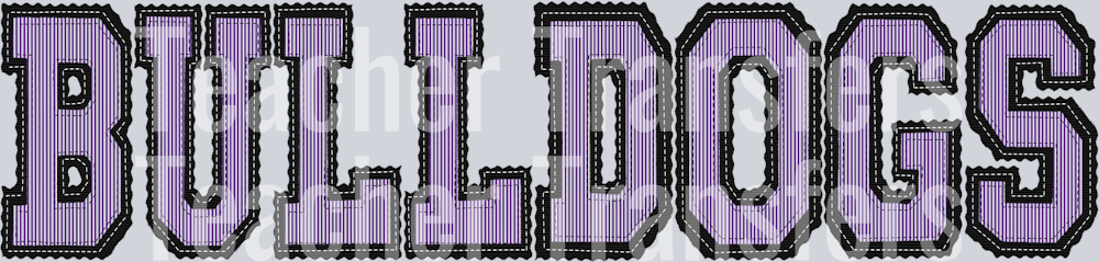 THE PREPSTER BULLDOGS PURPLE BLACK