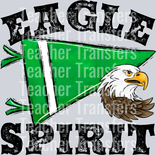 Pennant Mascots EAGLE Spirit Green