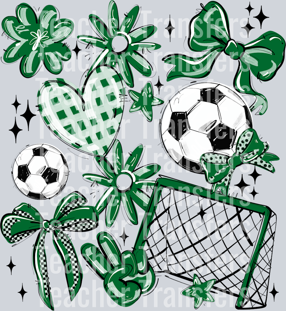 KELLY GREEN SOCCER PLAY BALL COLLAGE