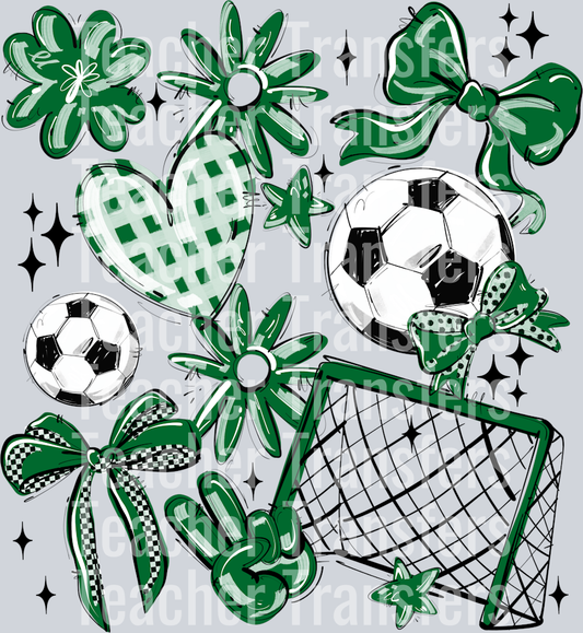 KELLY GREEN SOCCER PLAY BALL COLLAGE
