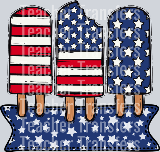 Fourth of July Popsicle Trio