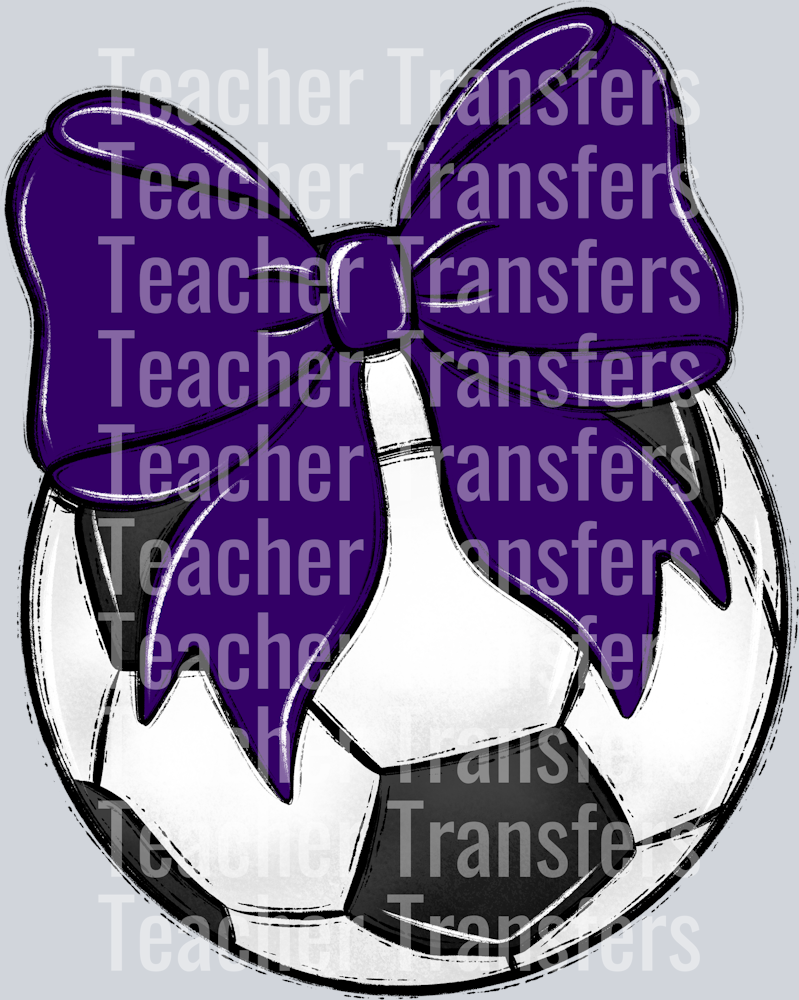 Bows and Balls Soccer Purple