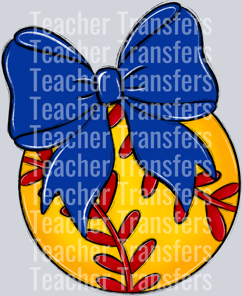 Bows and Balls Softball Royal