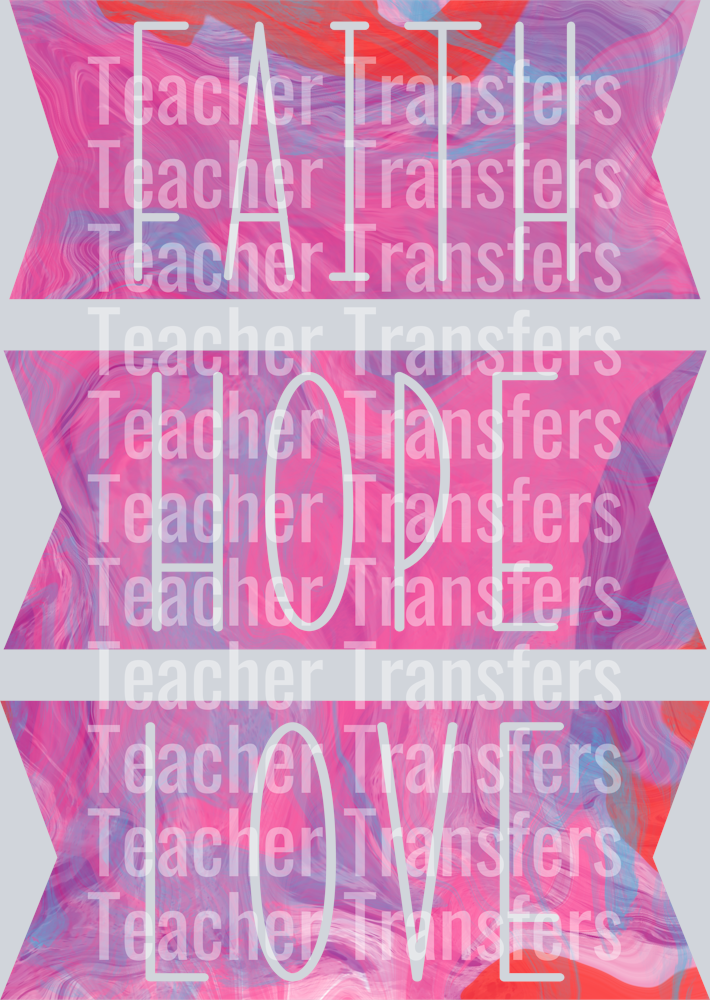 Faith Hope Love Watercolor Background