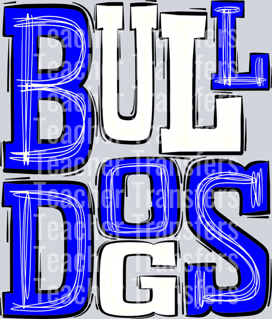 Bulldogs Blue and White