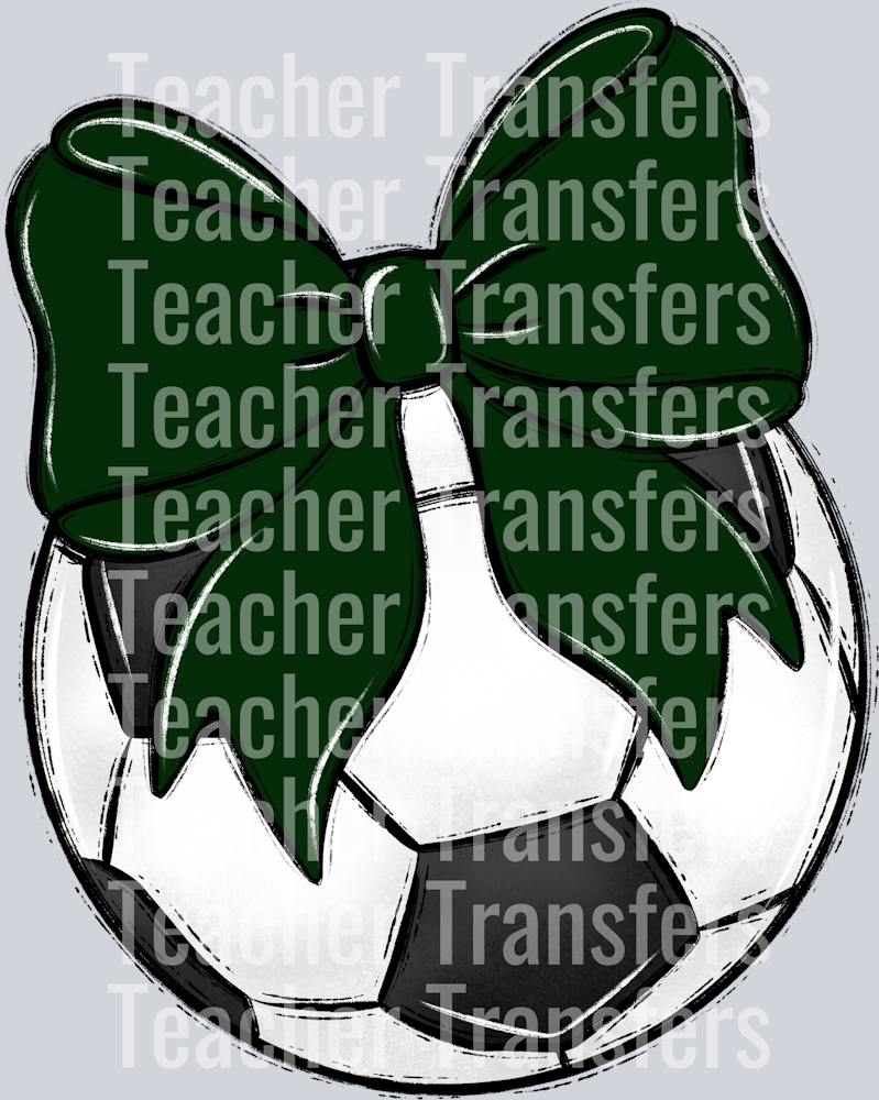 Bows and Balls Soccer Dark Green