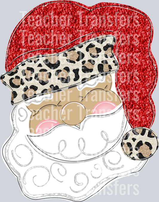 SANTA ORNAMENT RED HAT GLITTER