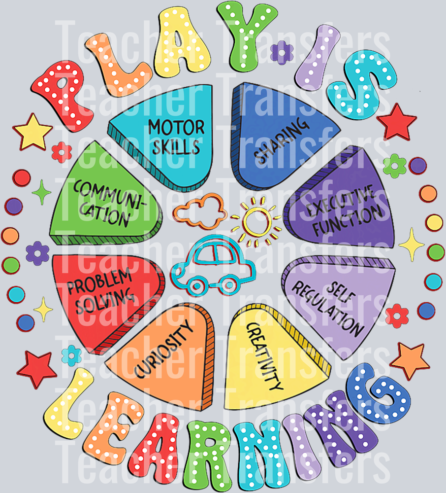 Play is Learning Preschool Teacher Life Kindergarten T-Shirt