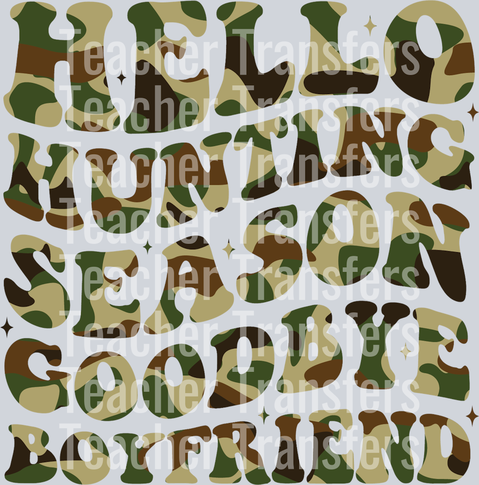 Camouflage Hunting Season Boyfriend Back