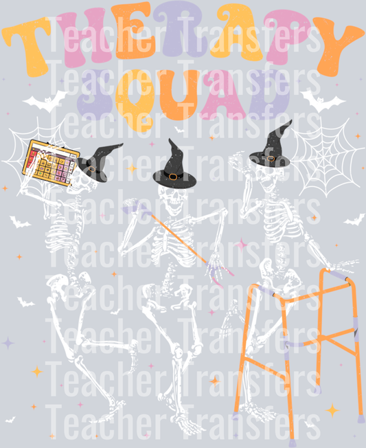 Therapy Squad SLP OT PT Halloween Speech Physical Skeleton Long Sleeve T-Shirt