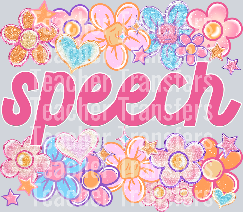 SPEECH Floral Heart Family Names