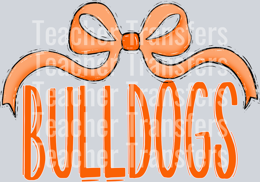BOW ZIPCODE Bulldogs orange