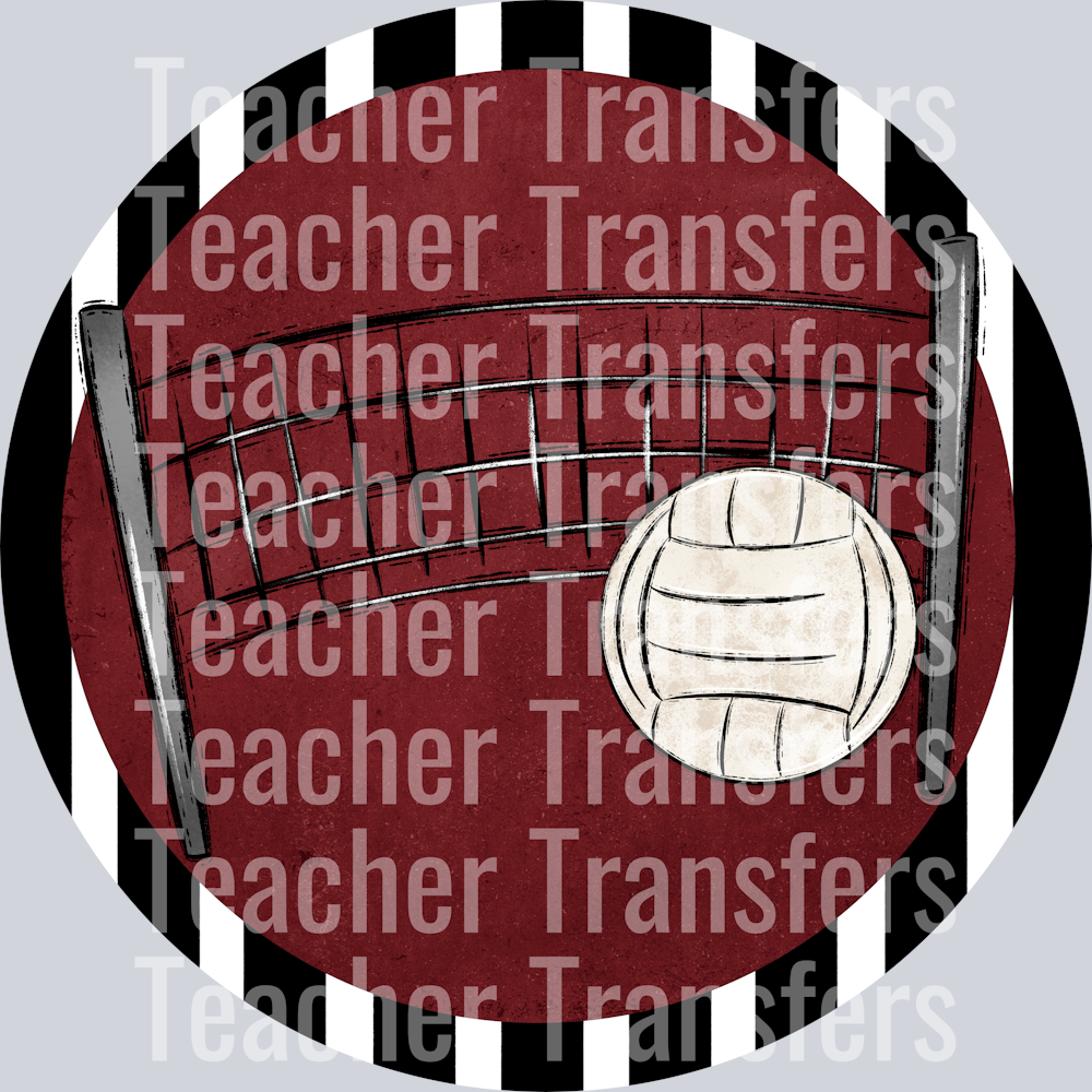Volleyball Ornaments Maroon