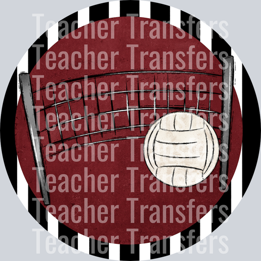 Volleyball Ornaments Maroon