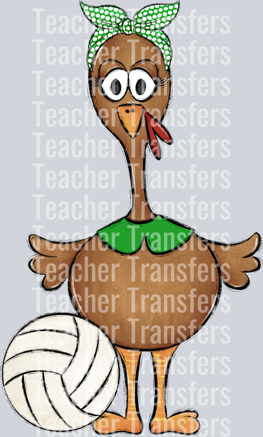 Turkey Family Set Girl Green VOLLEYBALL