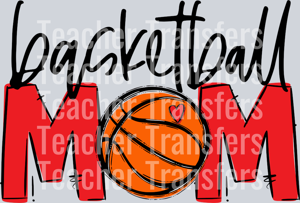 Basketball Mom Red No Flowers