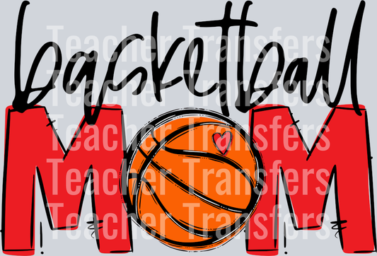 Basketball Mom Red No Flowers