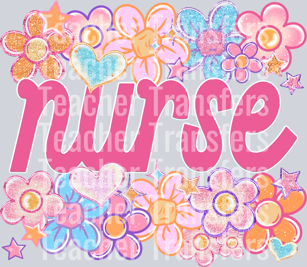 NURSE Floral Heart Family Names