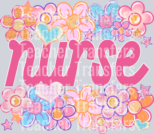 NURSE Floral Heart Family Names
