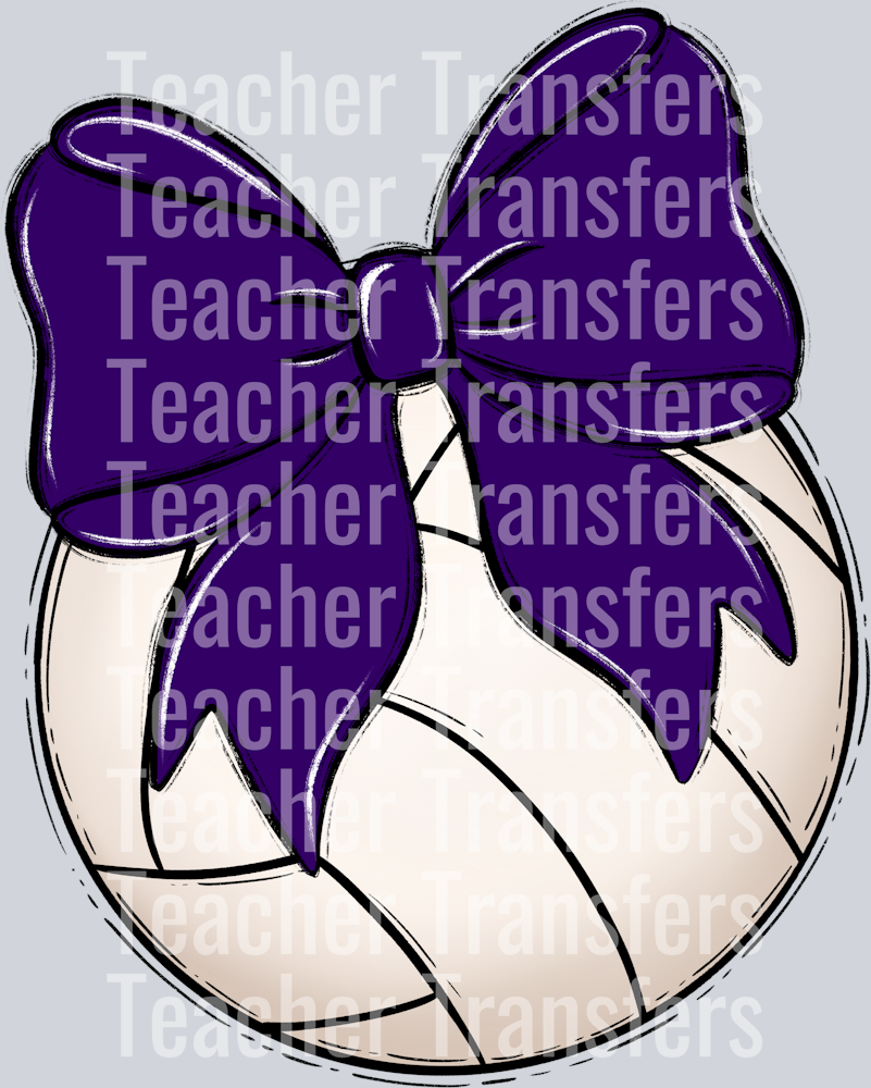 Bows and Balls Volleyball Purple