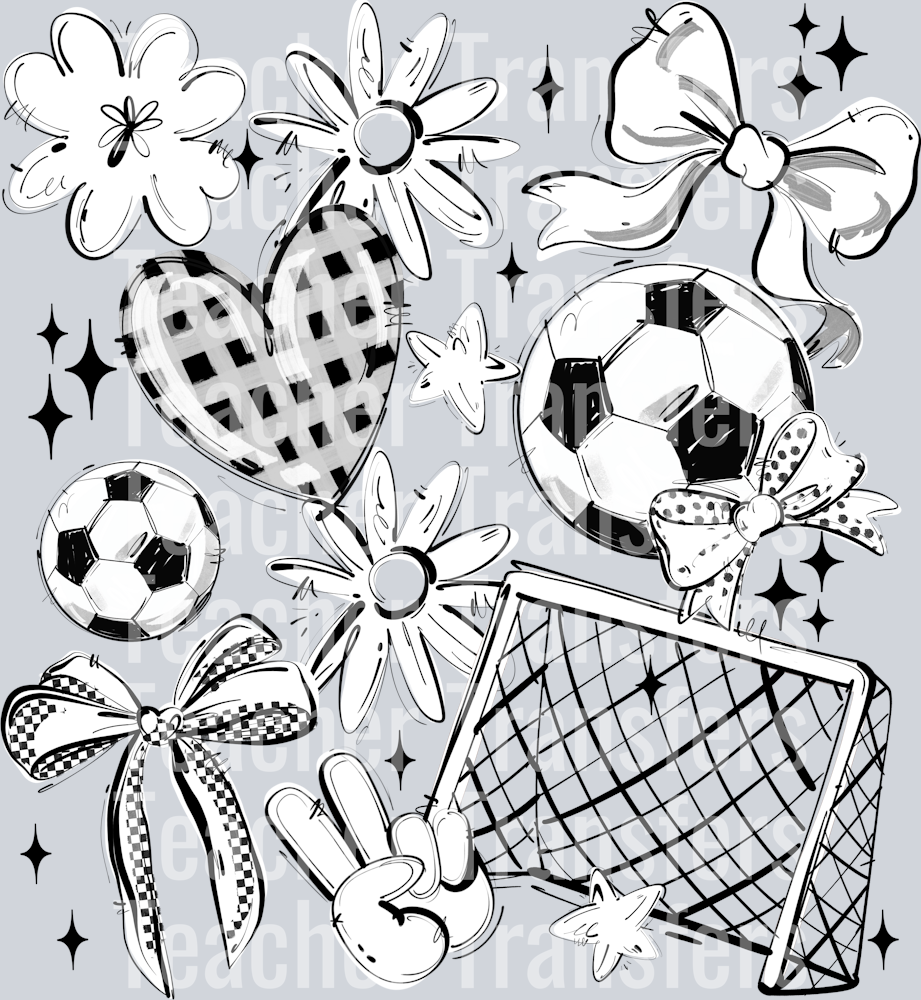 WHITE SOCCER PLAY BALL COLLAGE