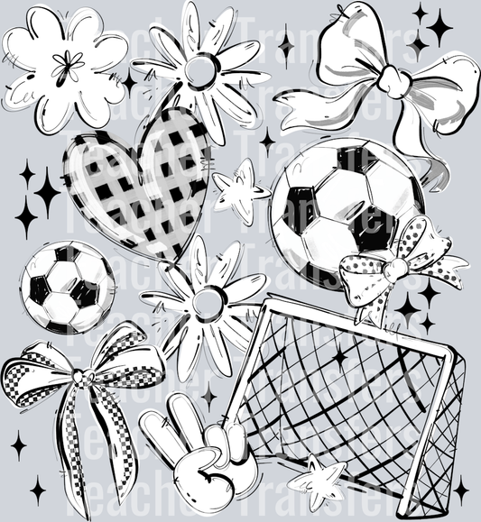 WHITE SOCCER PLAY BALL COLLAGE