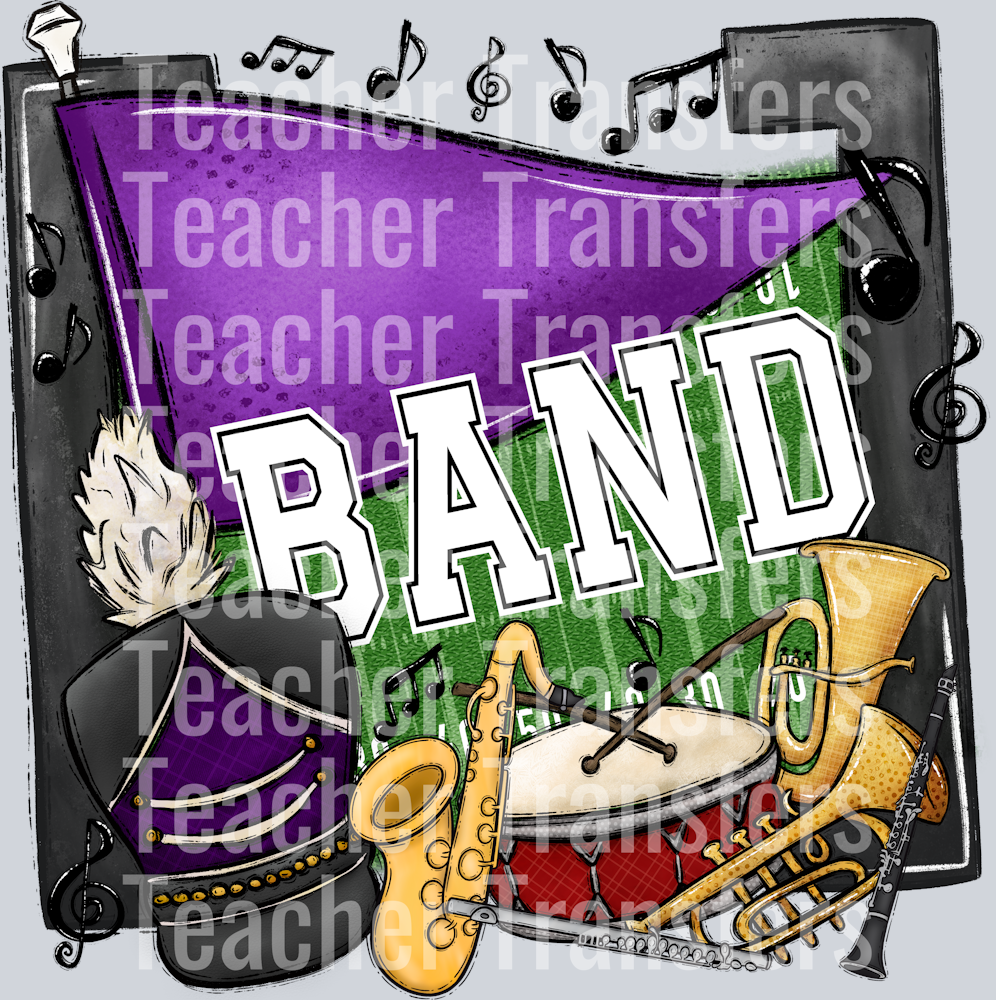 Band Pennants Purple