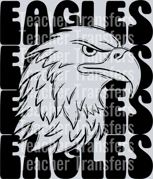 Stacked Mascots Eagles