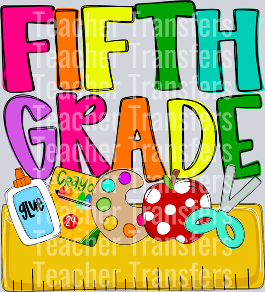 Back to School Name Plate FIFTH GRADE