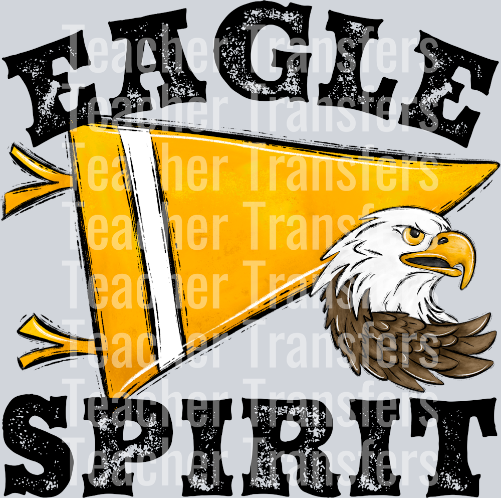 Pennant Mascots EAGLE Spirit Yellow Gold