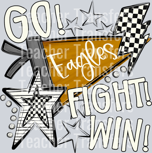 EAGLES GOLD GO FIGHT WIN PENNANTS