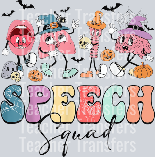 Speech Squad Trick Or Speech Therapy SLP Halloween T-Shirt