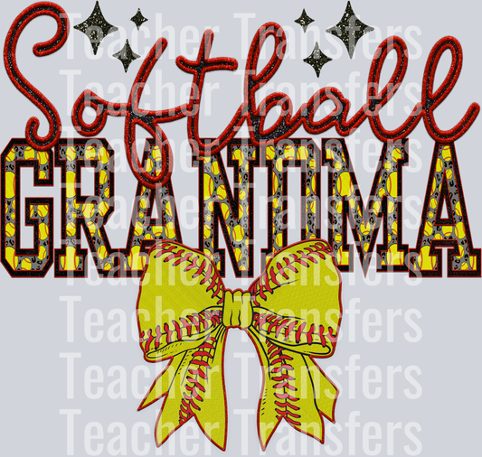 SOFTBALL BOW SOFTBALL GRANDMA HWDS