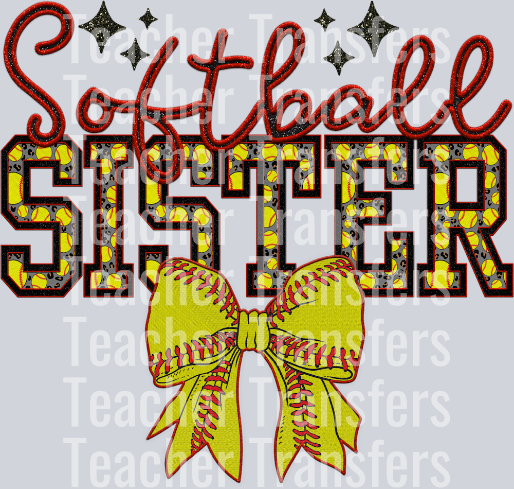 SOFTBALL BOW SOFTBALL SISTER HWDS