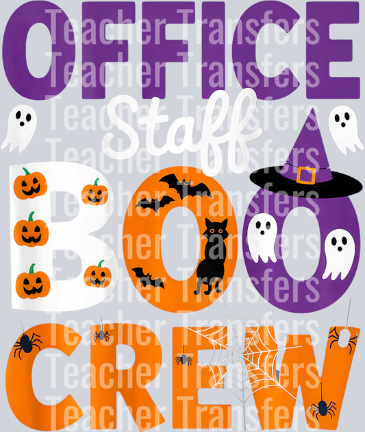 Office Staff Boo Crew Halloween Office Humor Ghosts Pumpkins T-Shirt
