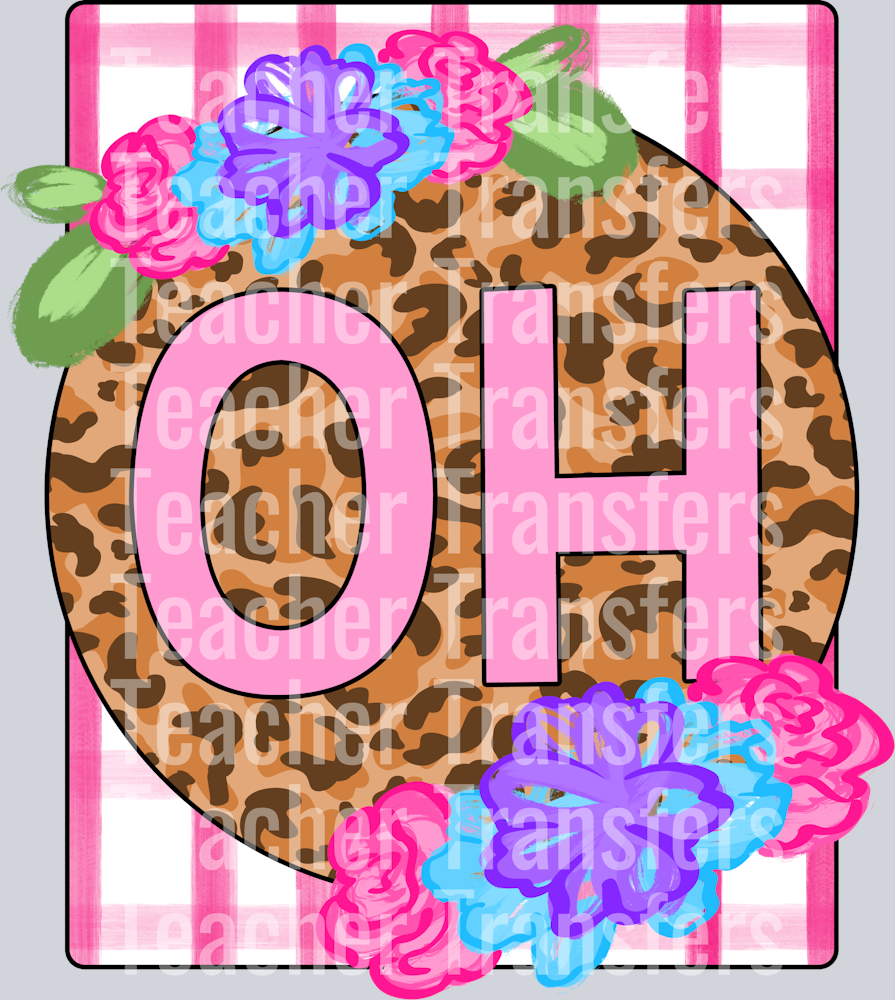 Preppy State Initials OHIO