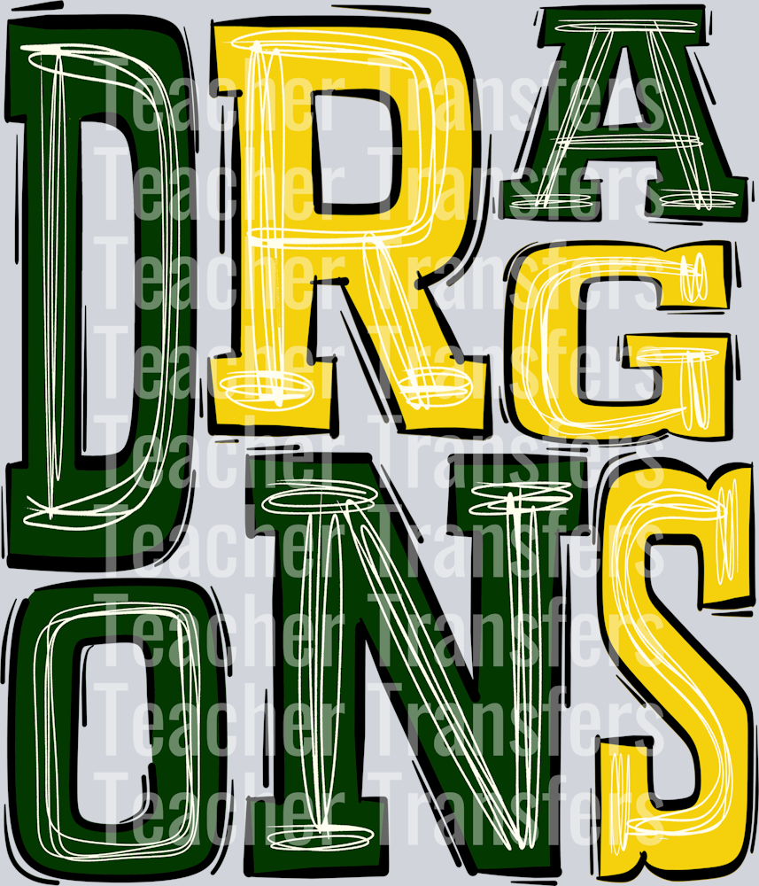 Dragons Green and Athletic Yellow