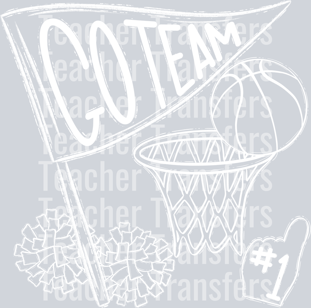 Basketball Go Team SOLID WHITE