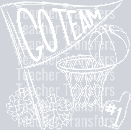 Basketball Go Team SOLID WHITE